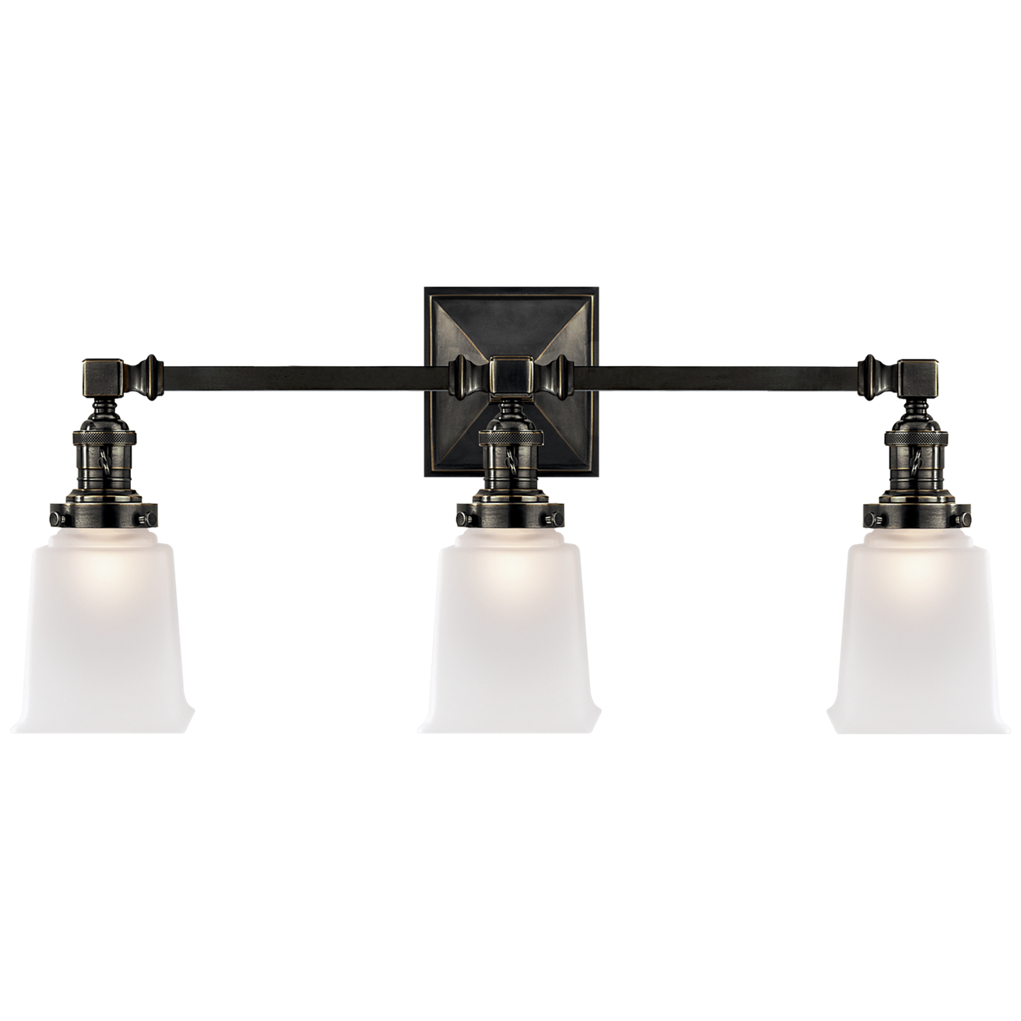 Boston Square Triple Wall Light