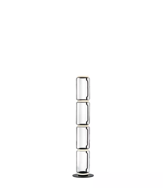 Noctambule 4 Low Cylinders Small Base Floor Lamp Black