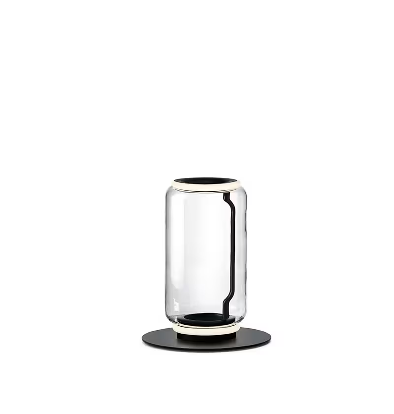 Noctambule 1 Low Cylinders Small Base Floor Lamp Black