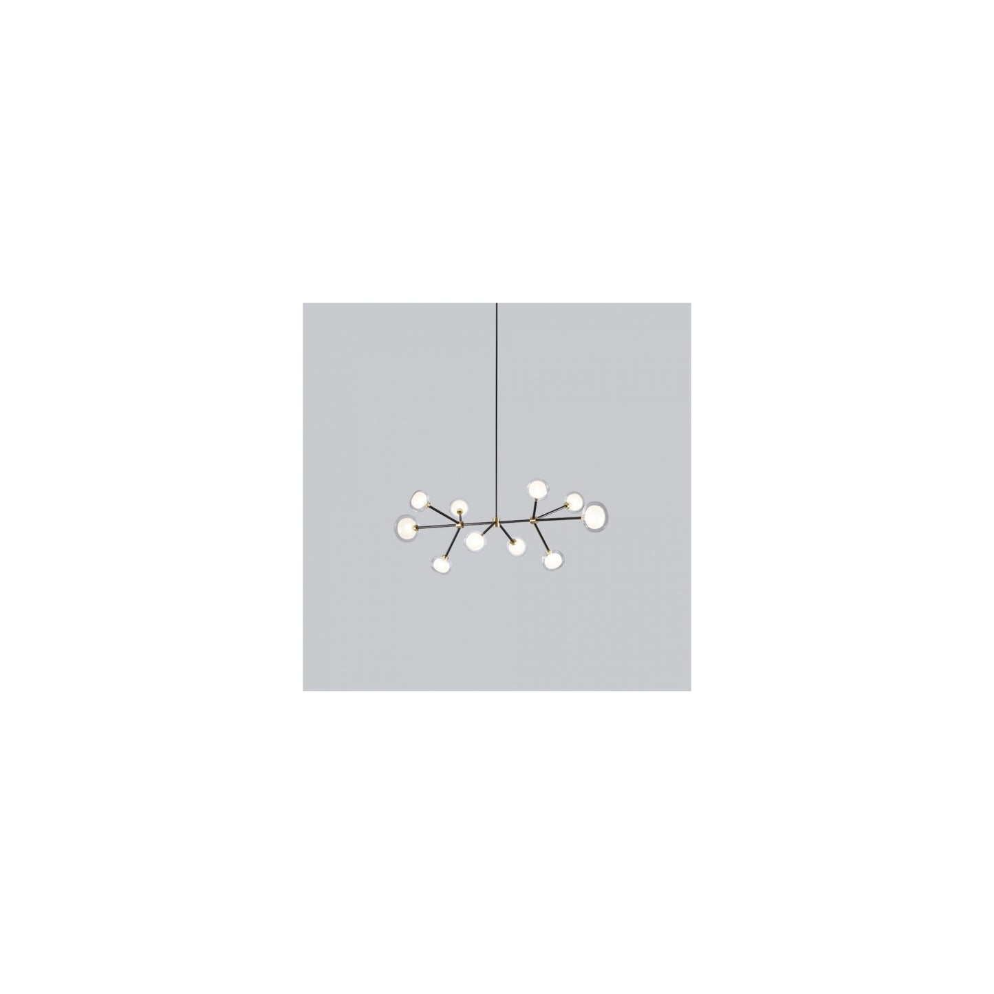 Nabila 10-Light Chandelier Matt Black