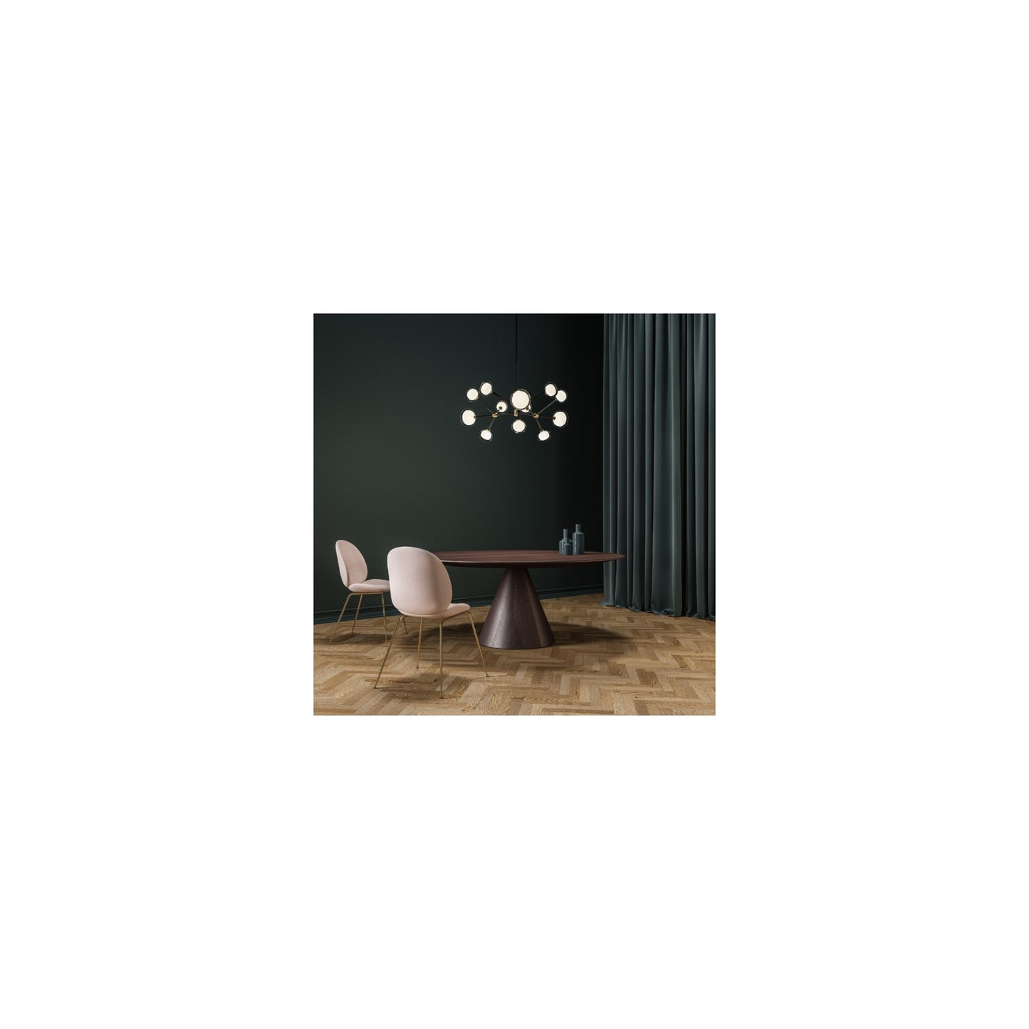 Nabila 12-Light Chandelier Matt Black