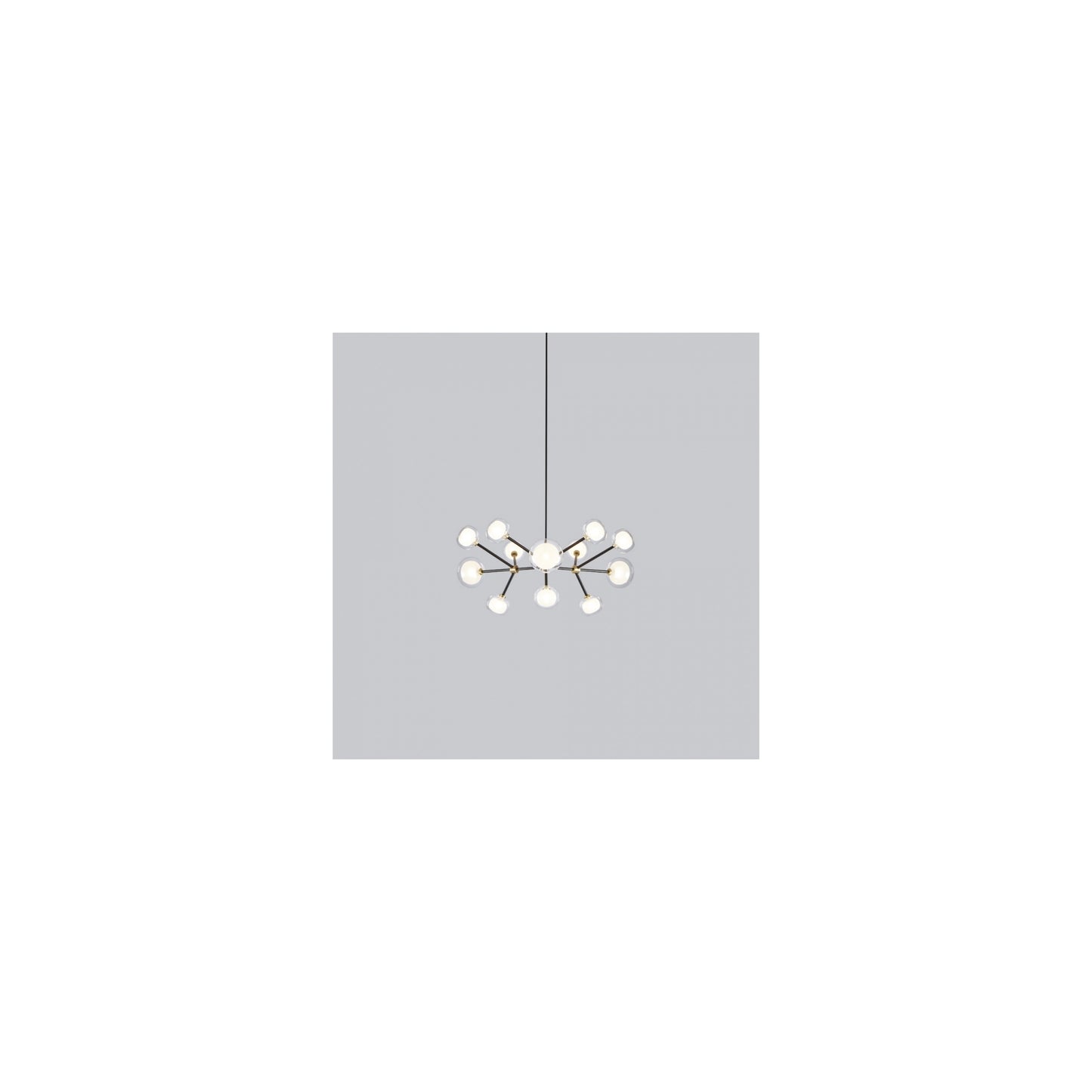 Nabila 12-Light Chandelier Matt Black