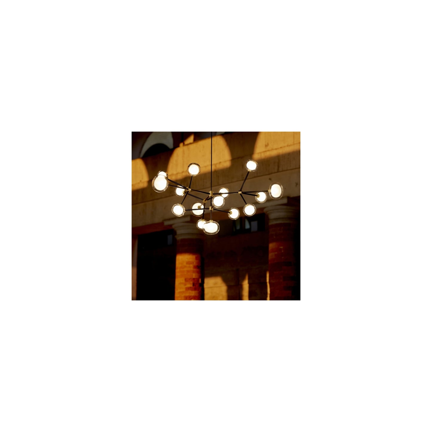 Nabila 16-Light Chandelier Matt Black