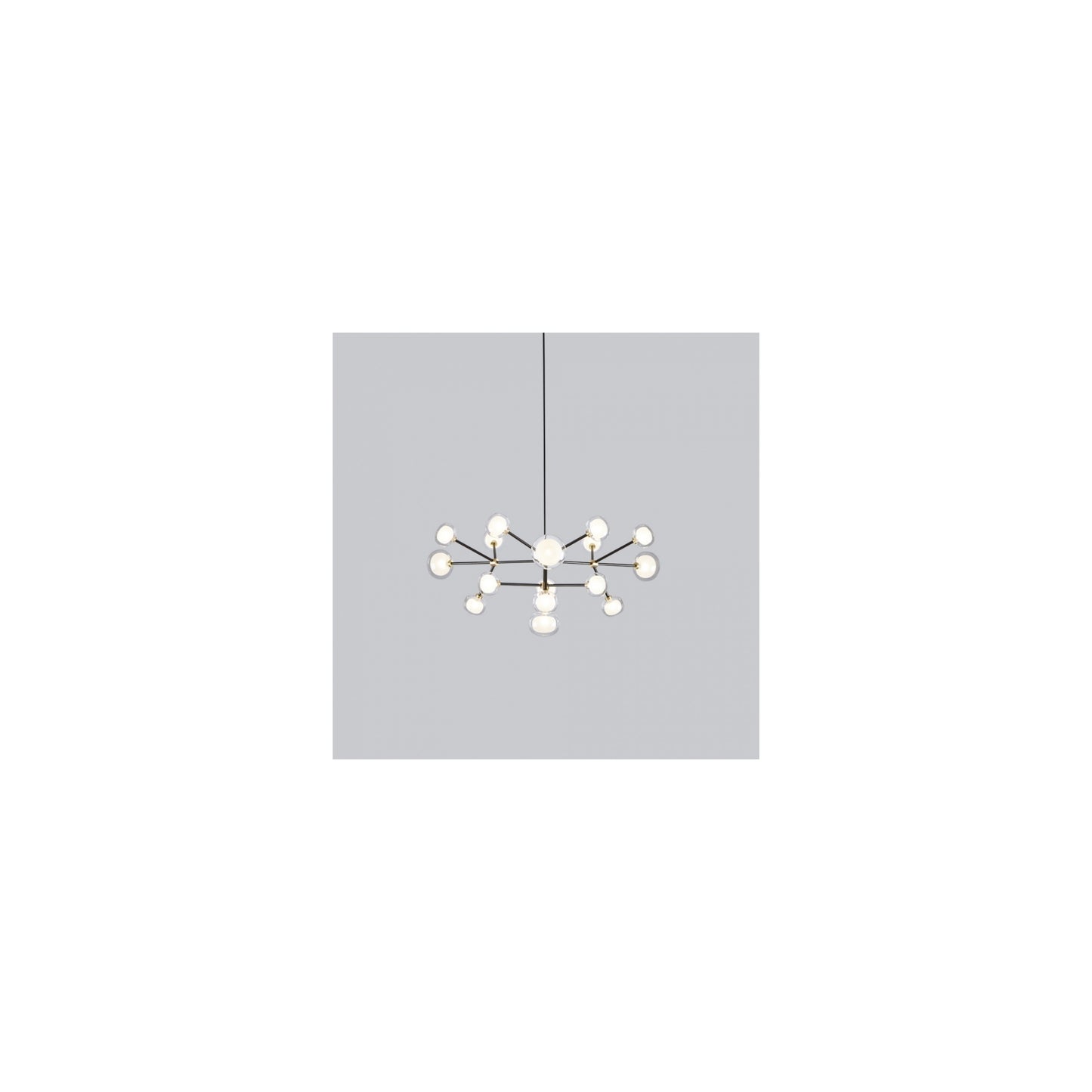Nabila 16-Light Chandelier Matt Black