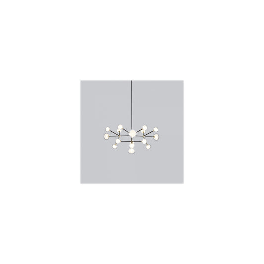 Nabila 16-Light Chandelier Matt Black