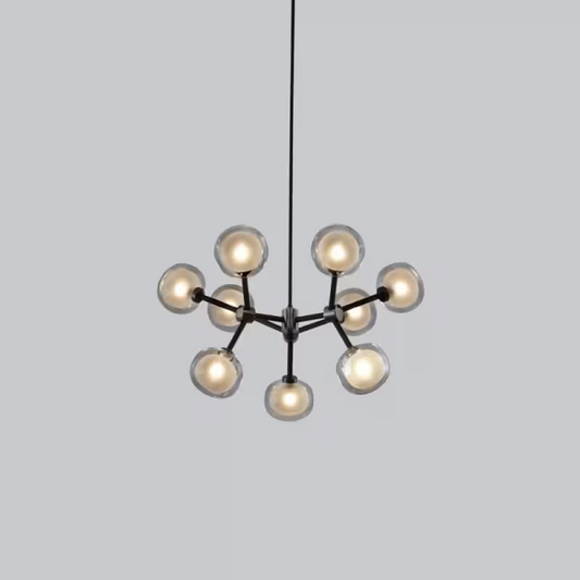 Nabila 9-Light Chandelier Matt Black