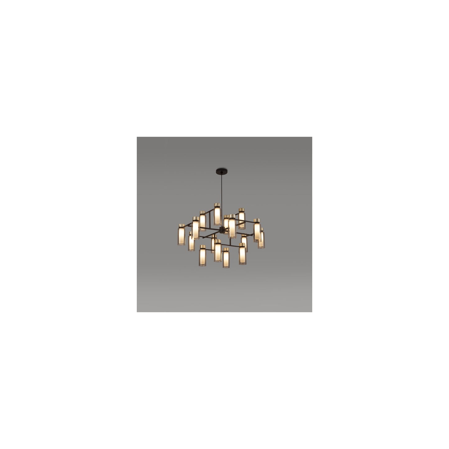 Osman 16-Light Chandelier in Matt Black