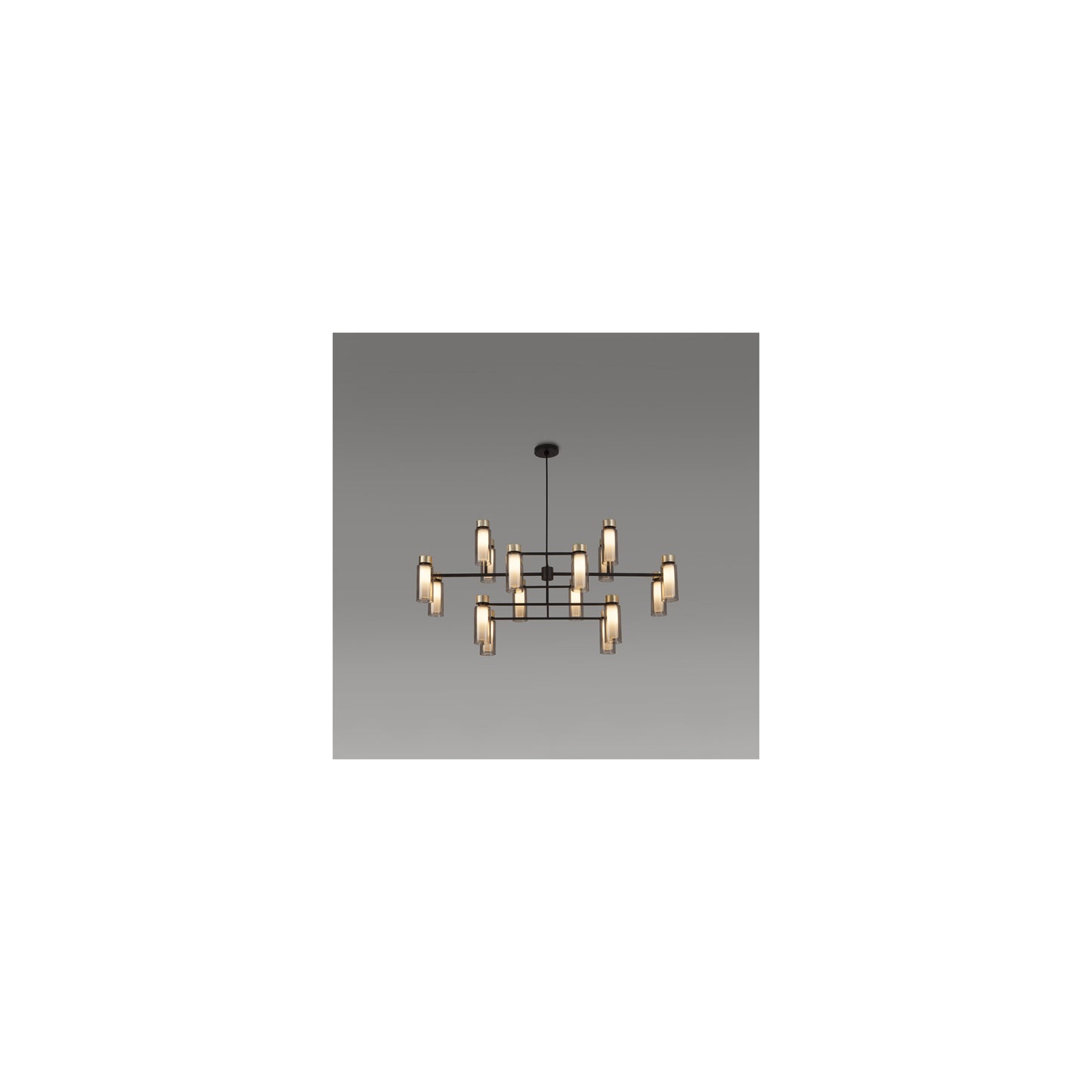 Osman 17-Light Chandelier in Matt Black