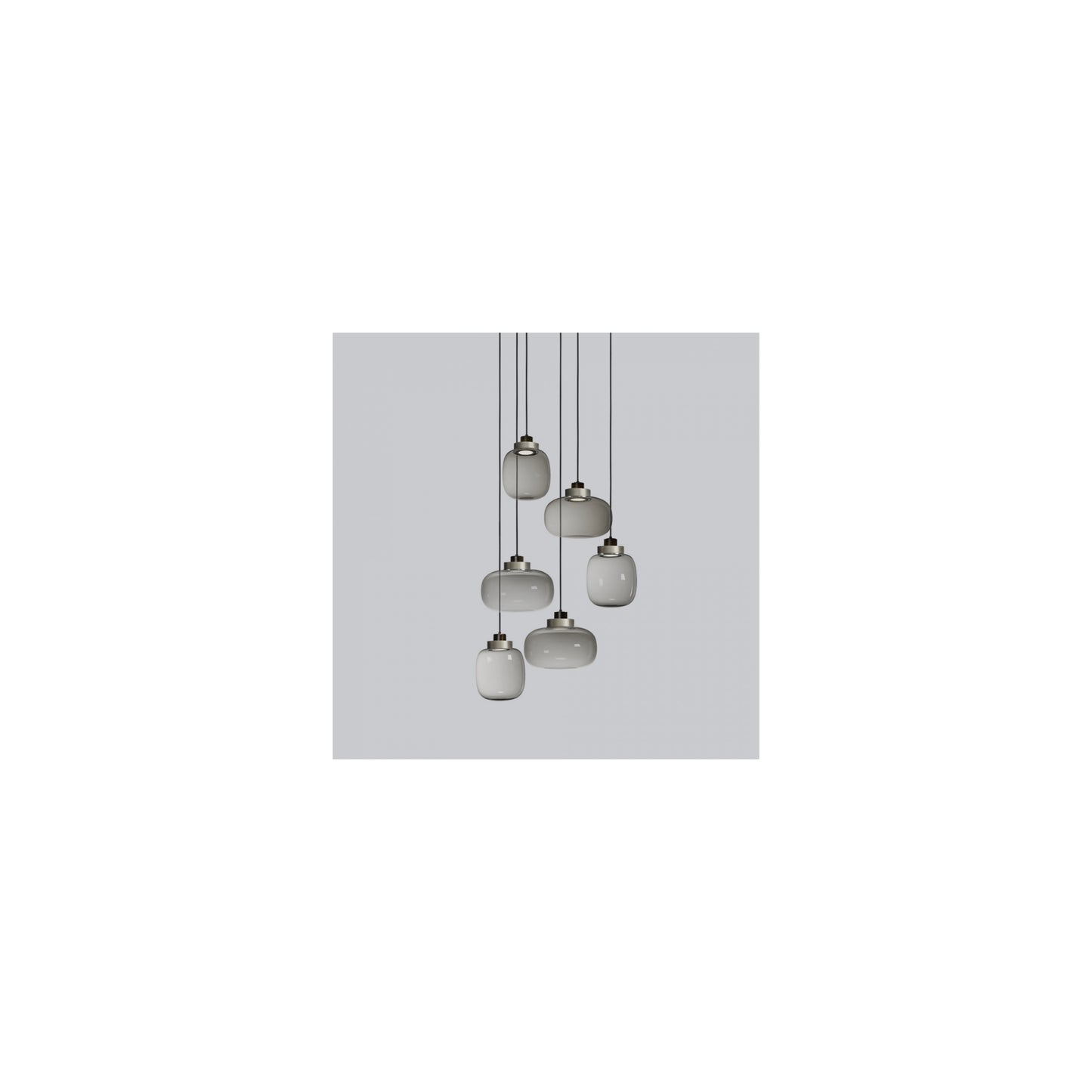 Legier 6-Light LED Pendant with Smoke Glass