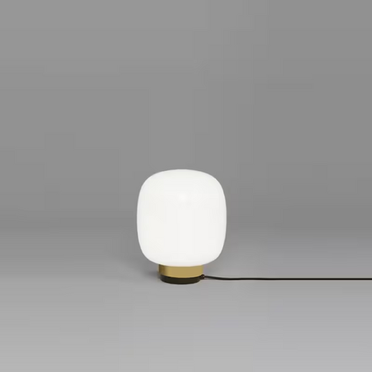 Legier Small LED Table Lamp with White Glass