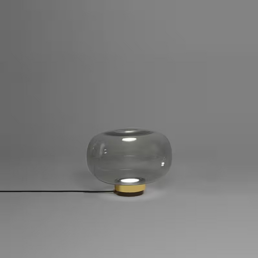 Legier Large LED Table Lamp with Smoke Glass
