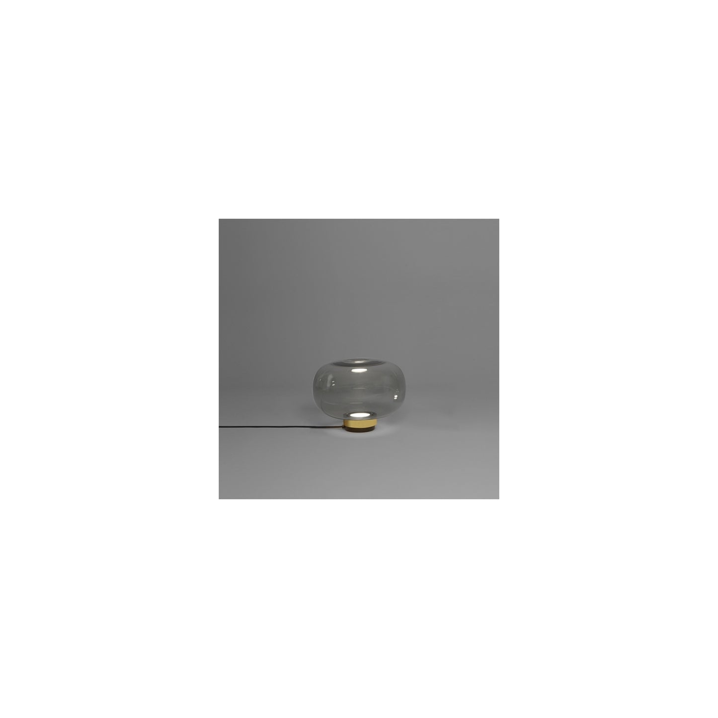 Legier Large LED Table Lamp with Smoke Glass