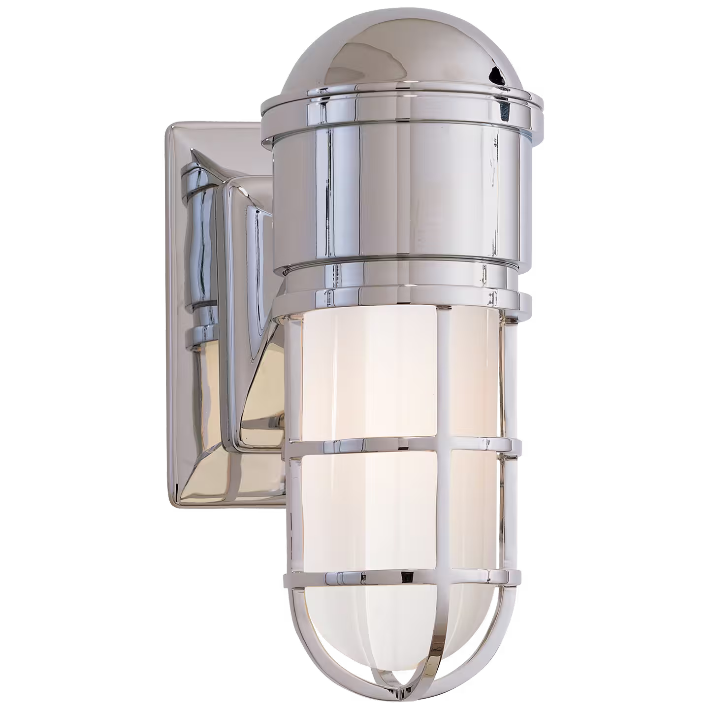 Marine White Glass Wall Light