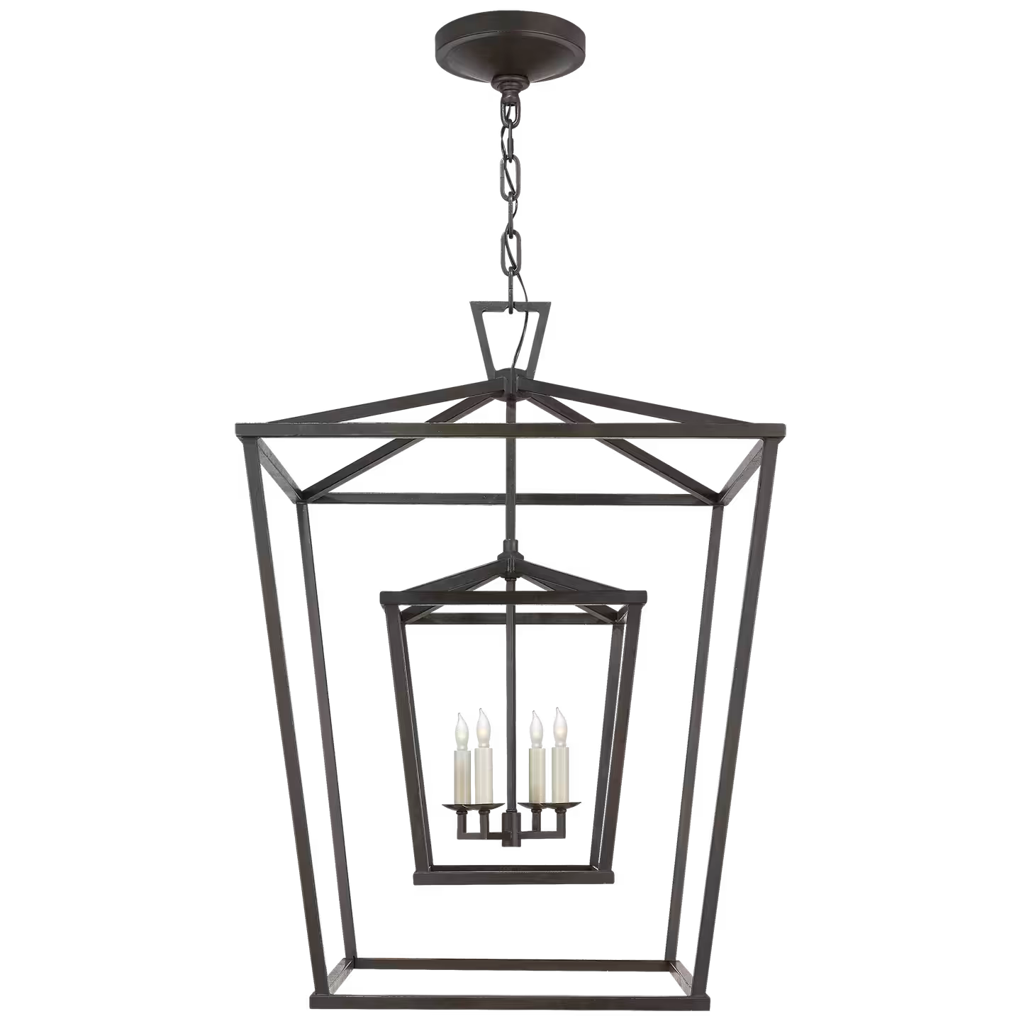 Darlana Large Double Cage Pendant Lantern