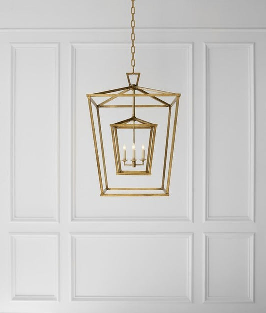 Darlana Large Double Cage Pendant Lantern