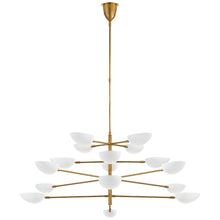 Graphic Grande Four-Tier Chandelier in Hand-Rubbed Antique Brass