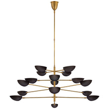 Graphic Grande Four-Tier Chandelier in Hand-Rubbed Antique Brass