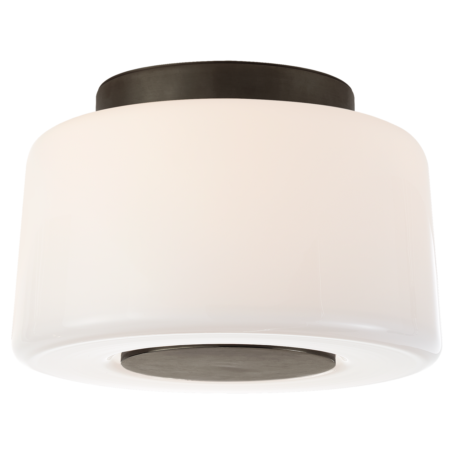 Acme Flush Mount with White Glass