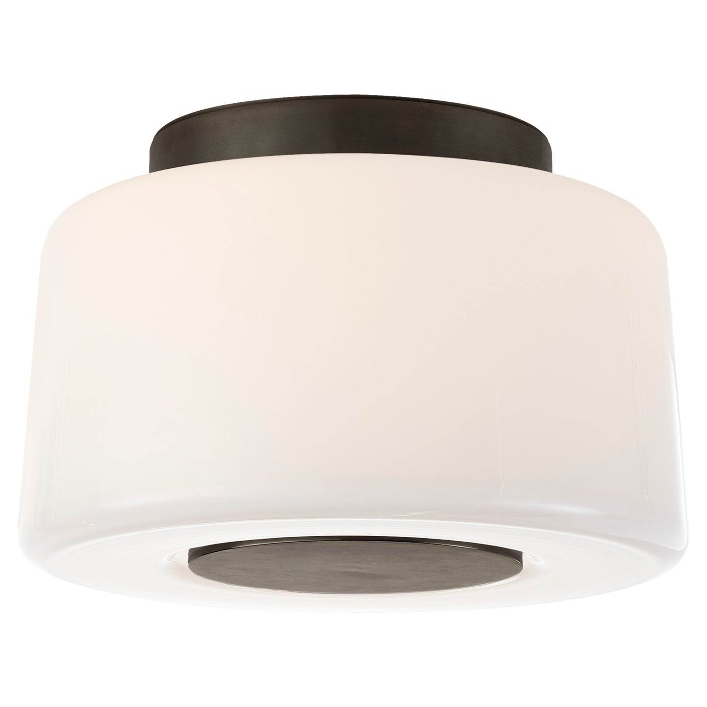 Acme Flush Mount with White Glass