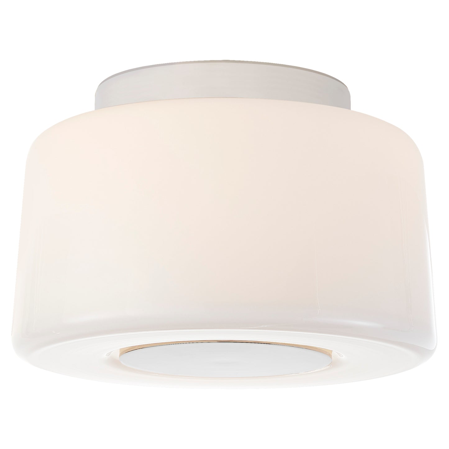 Acme Flush Mount with White Glass