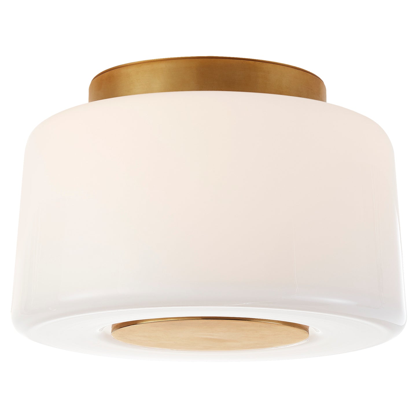 Acme Flush Mount with White Glass
