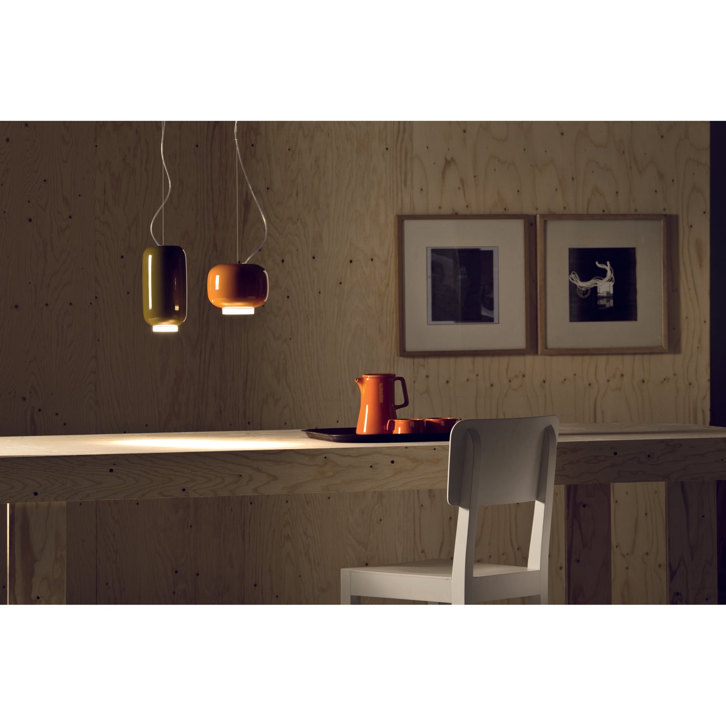 Chouchin 3 Blown Glass LED Pendant