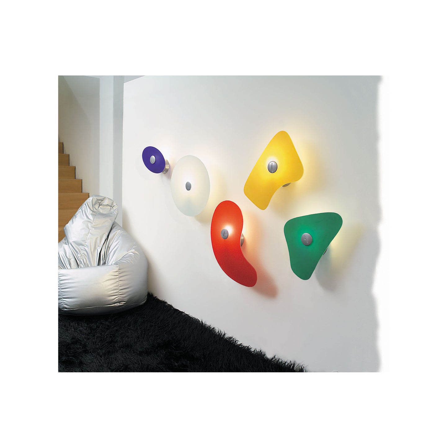 Bit 3 Glass Wall Light White