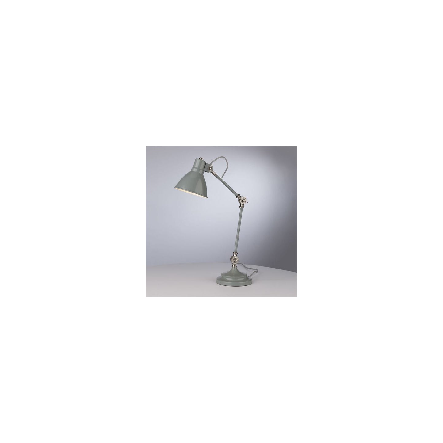 Eunice Adjustable Task Lamp Grey & Satin Nickel