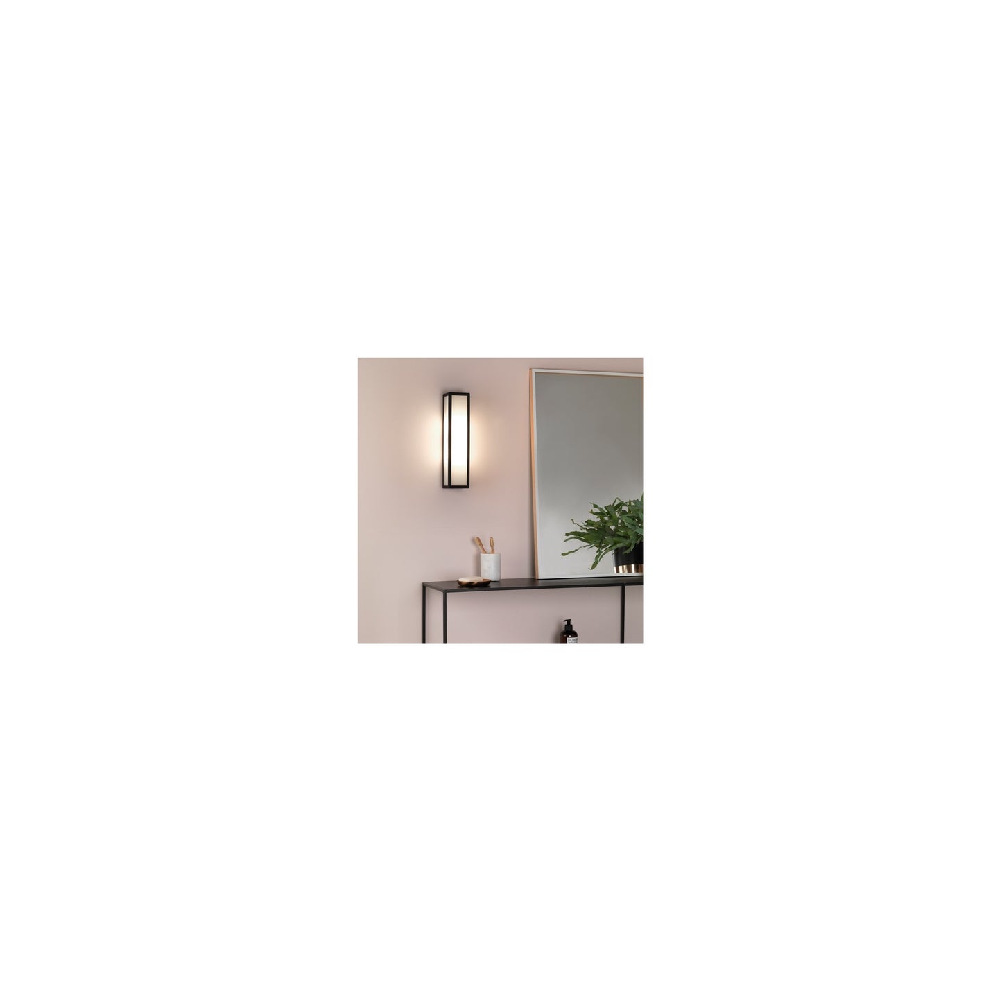 Salerno Exterior Wall Light with Opal Glass