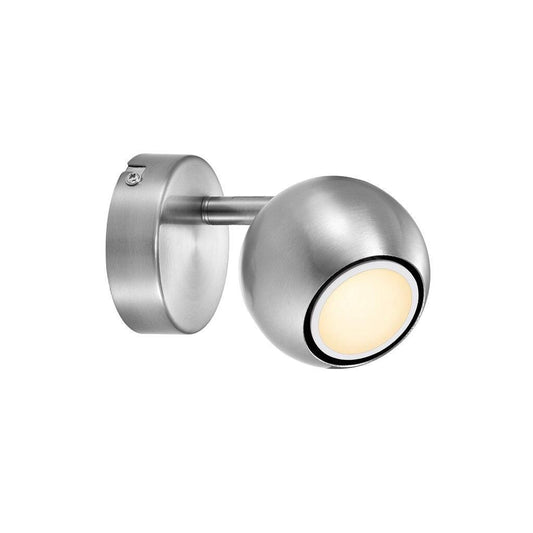 Chicago LED Wall Spotlight Brushed Steel