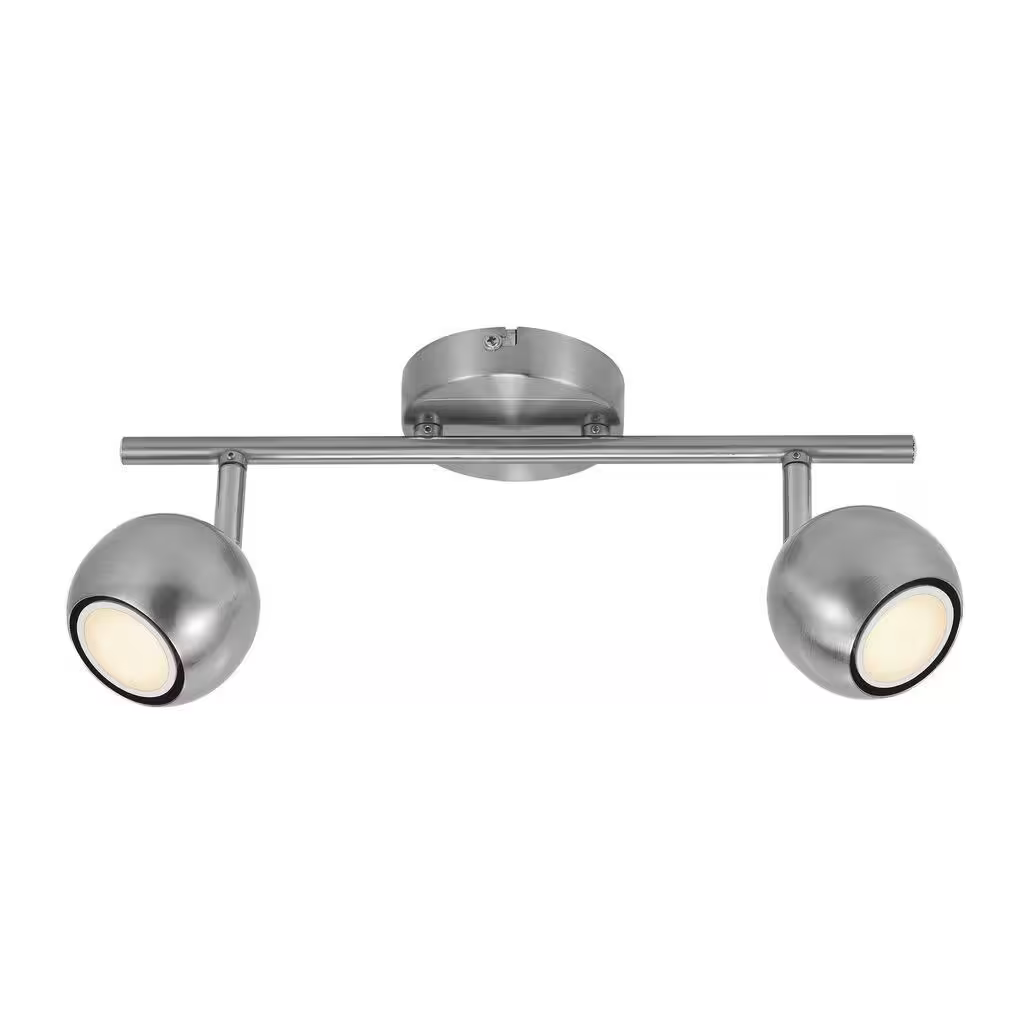 Chicago 2-Spot Ceiling Light Brushed Steel