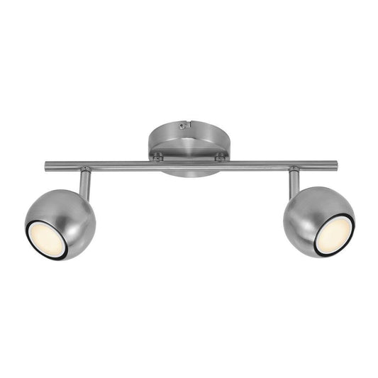 Chicago 2-Spot Ceiling Light Brushed Steel