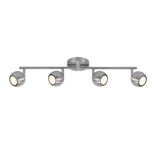 Chicago 4-Spot Bar Ceiling Light Brushed Steel
