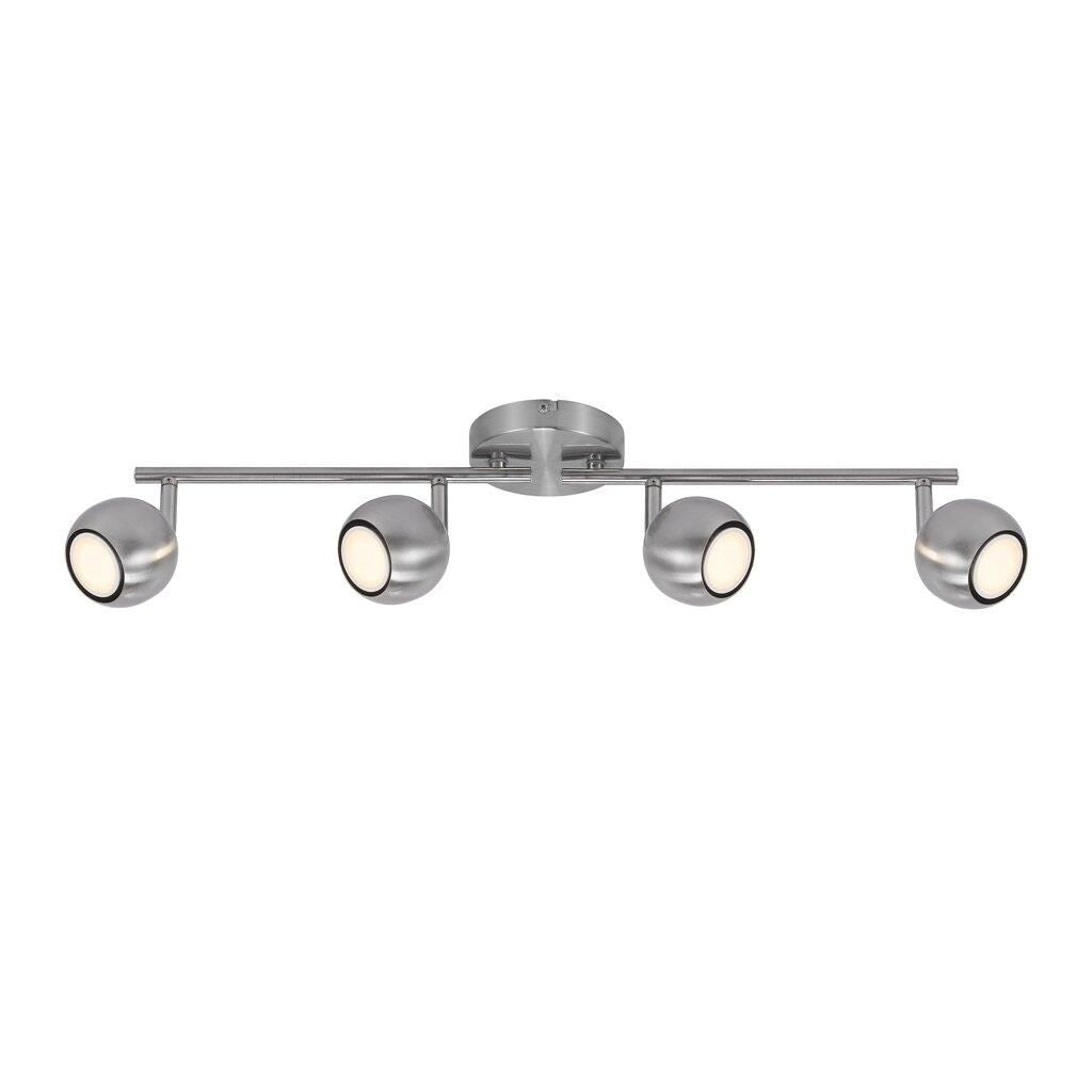 Chicago 4-Spot Bar Ceiling Light Brushed Steel