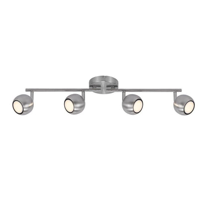 Chicago 4-Spot Bar Ceiling Light Brushed Steel