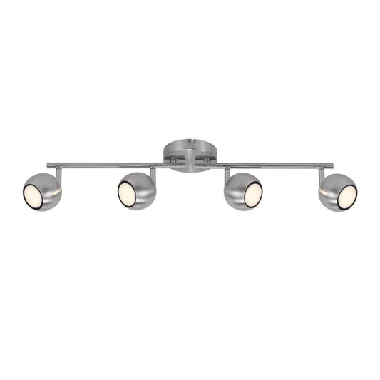 Chicago 4-Spot Bar Ceiling Light Brushed Steel