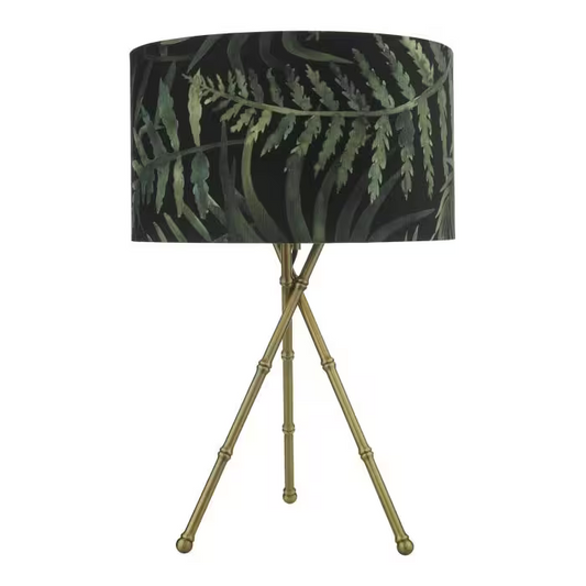 Bamboo Table Lamp Antique Brass