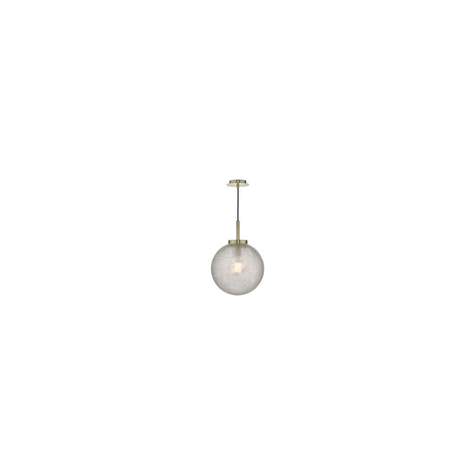 Avari 1-Light Pendant Satin Brass with Clear Frosted Glass