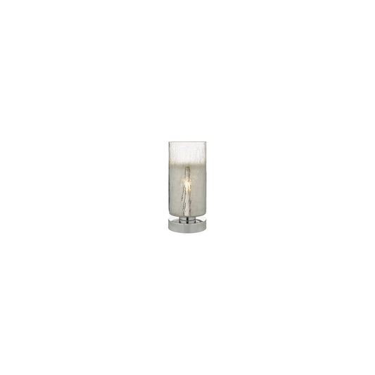 Deena Table Lamp Polished Chrome with Crackle Glass