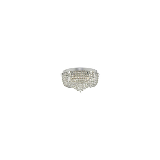 Eitan 9-Light Crystal Flush Mount Polished Chrome