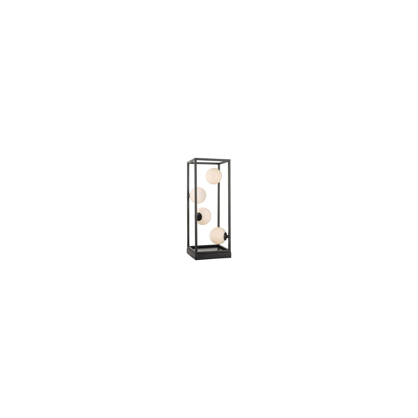 Ensio 4-Light Table Lamp Matt Black with Opal Glass