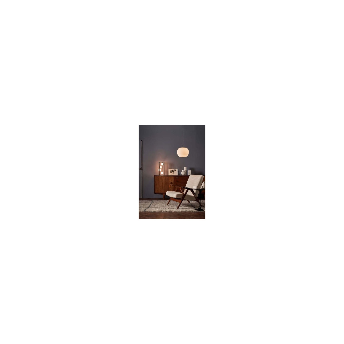 Ensio 4-Light Table Lamp Matt Black with Opal Glass