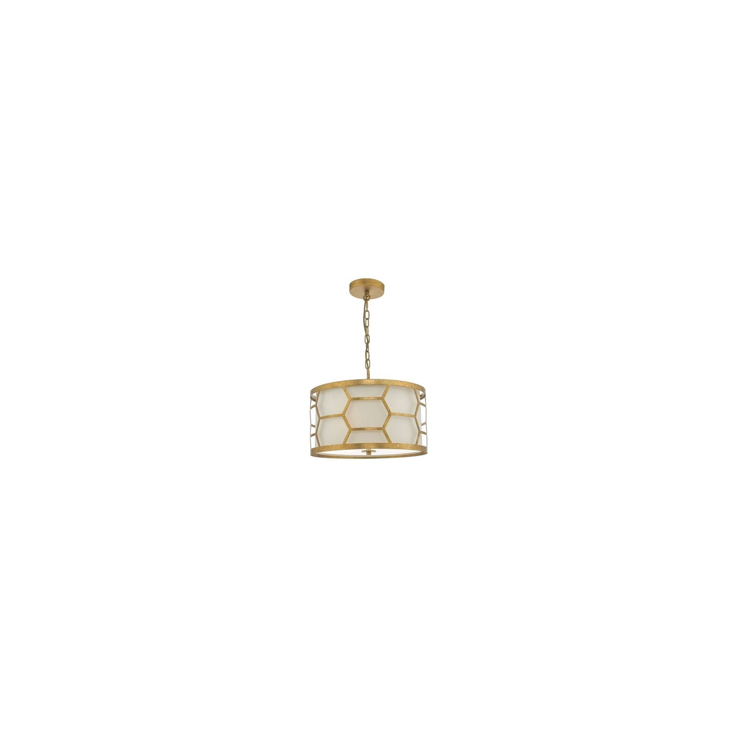 Epstein 3-Light Pendant Gold & Ivory
