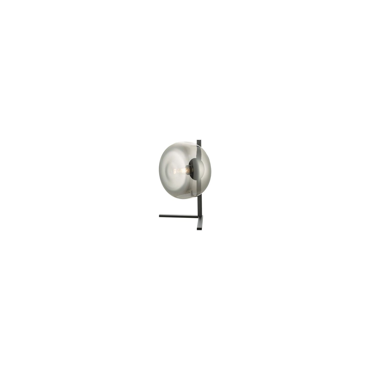Erla Table Lamp Smoked Glass & Matt Black