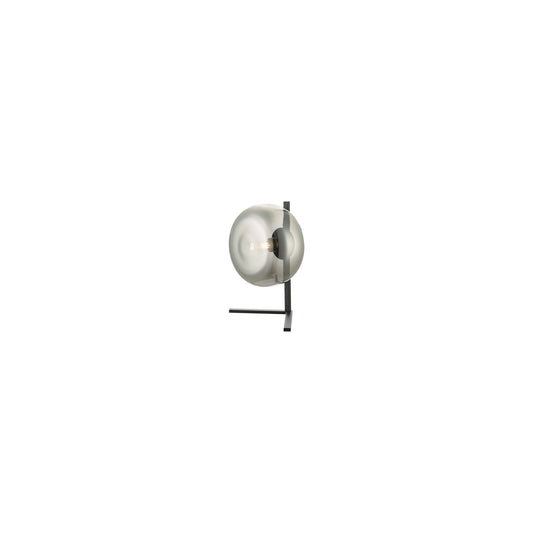 Erla Table Lamp Smoked Glass & Matt Black