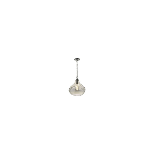 Esarosa 1-Light Pendant Black Chrome with Smoked Glass