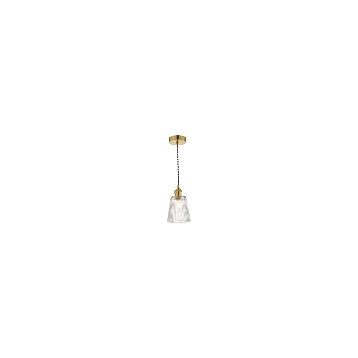Hadano 1-Light Pendant Ribbed Glass