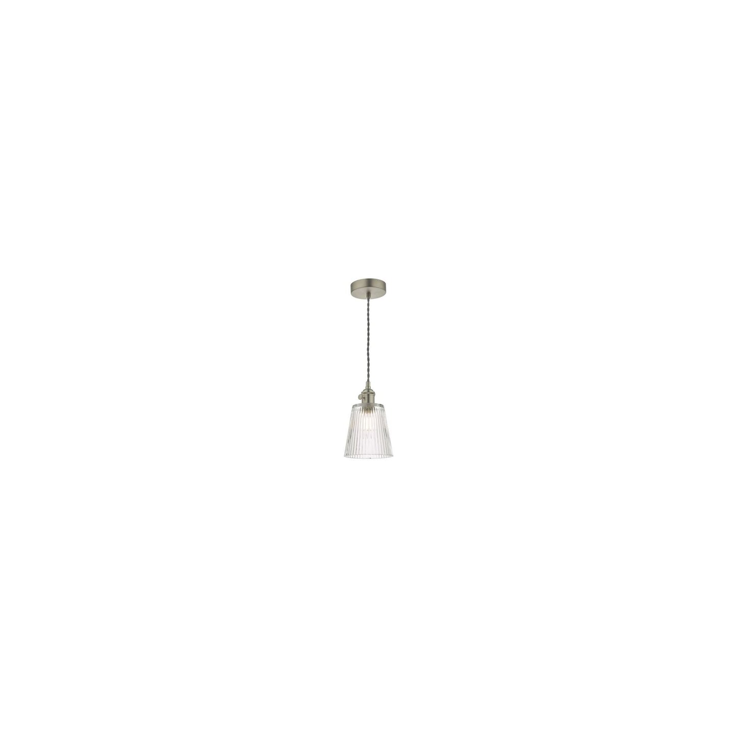 Hadano 1-Light Pendant Ribbed Glass