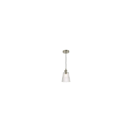 Hadano 1-Light Pendant Ribbed Glass