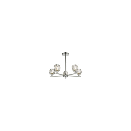 Idina 5-Light Semi Flush Polished Chrome